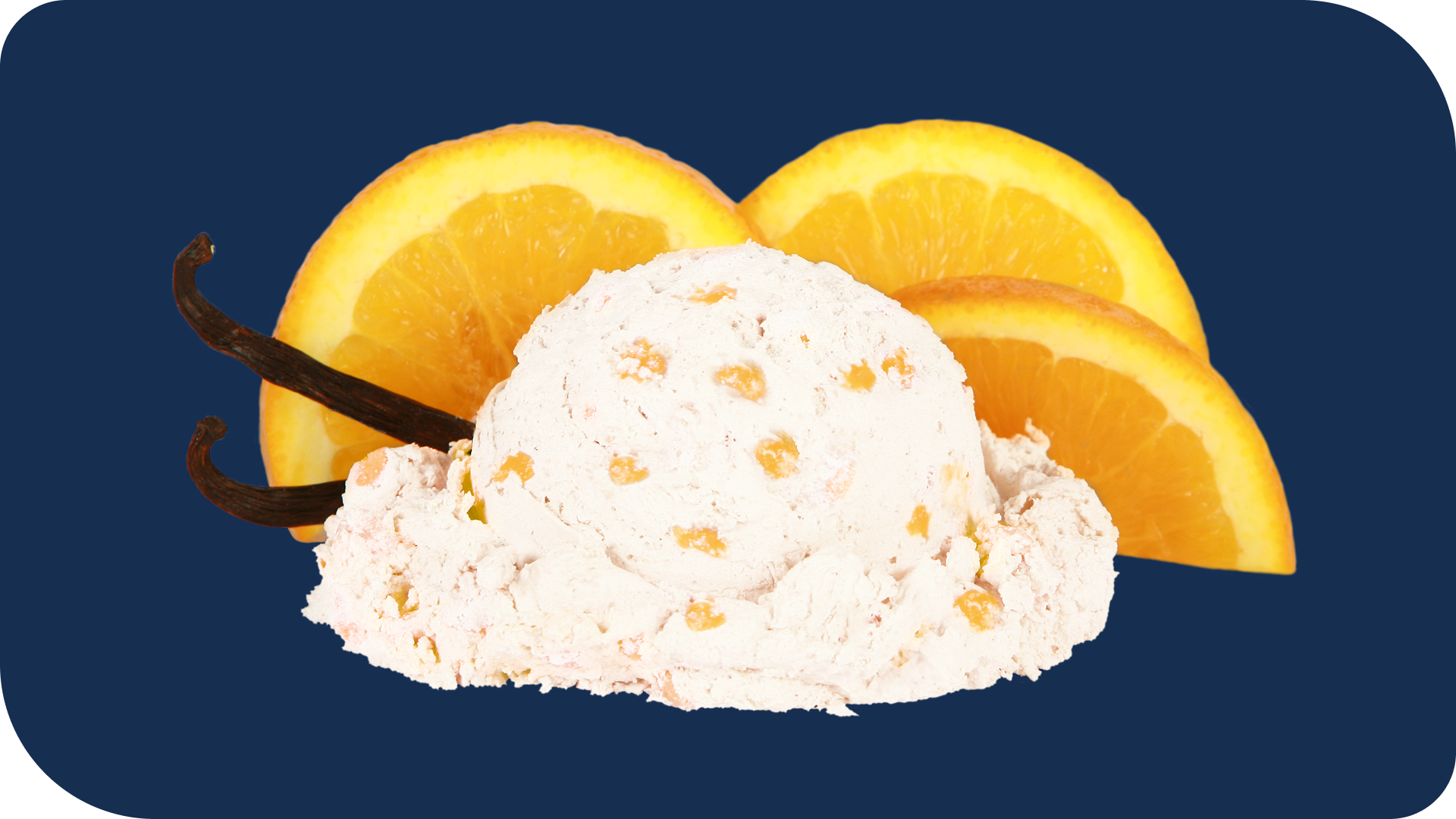 Orange Creme de la Creme Dots 'n Cream with Flavor Garnish